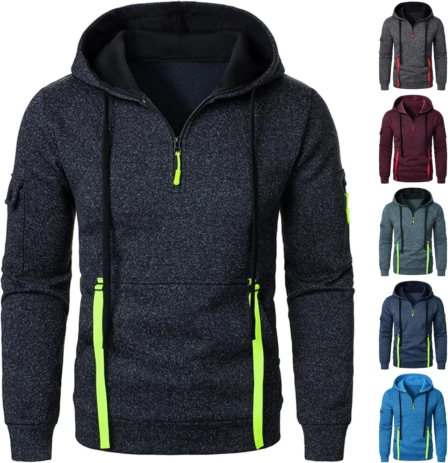 Wankang Military Tactical Hoodie для мужчин, капюшон с молнией на четверть, с длинным рукавом и карманами
Wankang Military Tactical Hoodie для мужчин, капюшон с молнией на четверть, с длинным рукавом и карманами