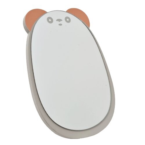 Деревянное зеркало на ножках, стоячий мишка., myHomelife, коричневый