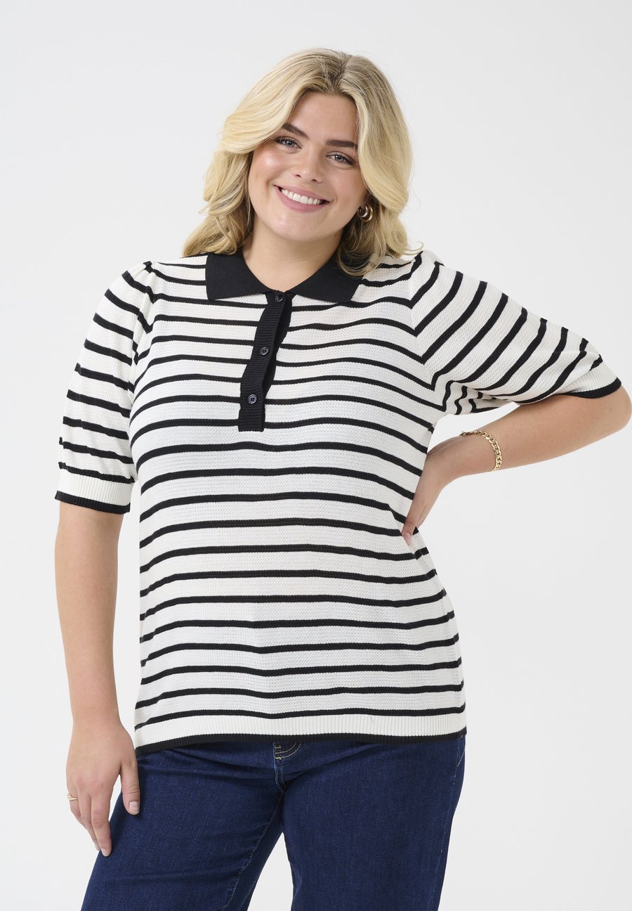 Поло Kaffe Curve KCAMANA , Chalk Black Stripe/Off-White
Поло Kaffe Curve KCAMANA , Chalk Black Stripe/Off-White