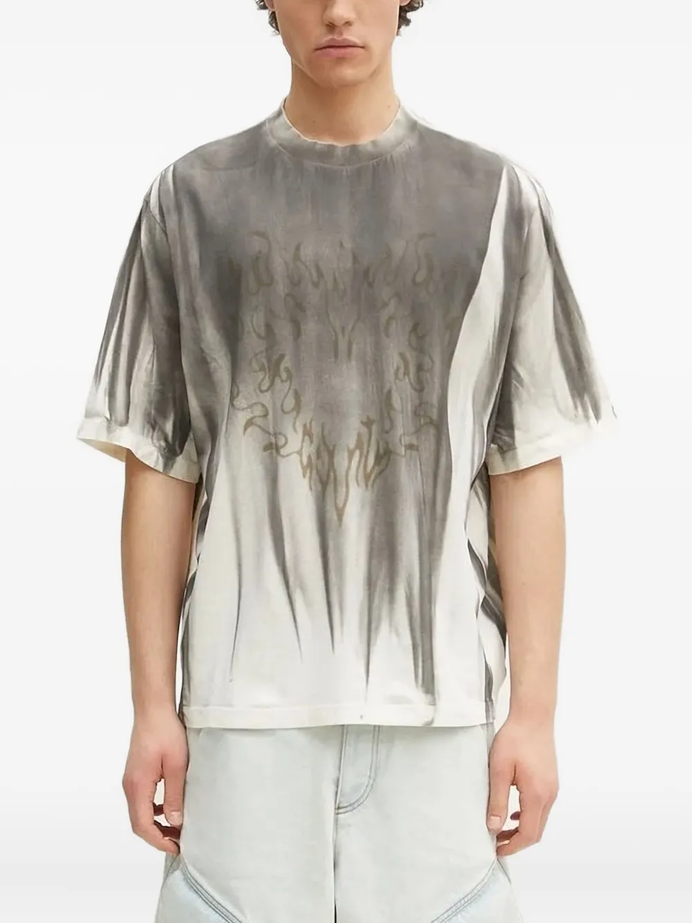 Футболка с принтом пламени в технике тай-дай Marcelo Burlon County of Milan, серый
Футболка с принтом пламени в технике тай-дай Marcelo Burlon County of Milan, серый