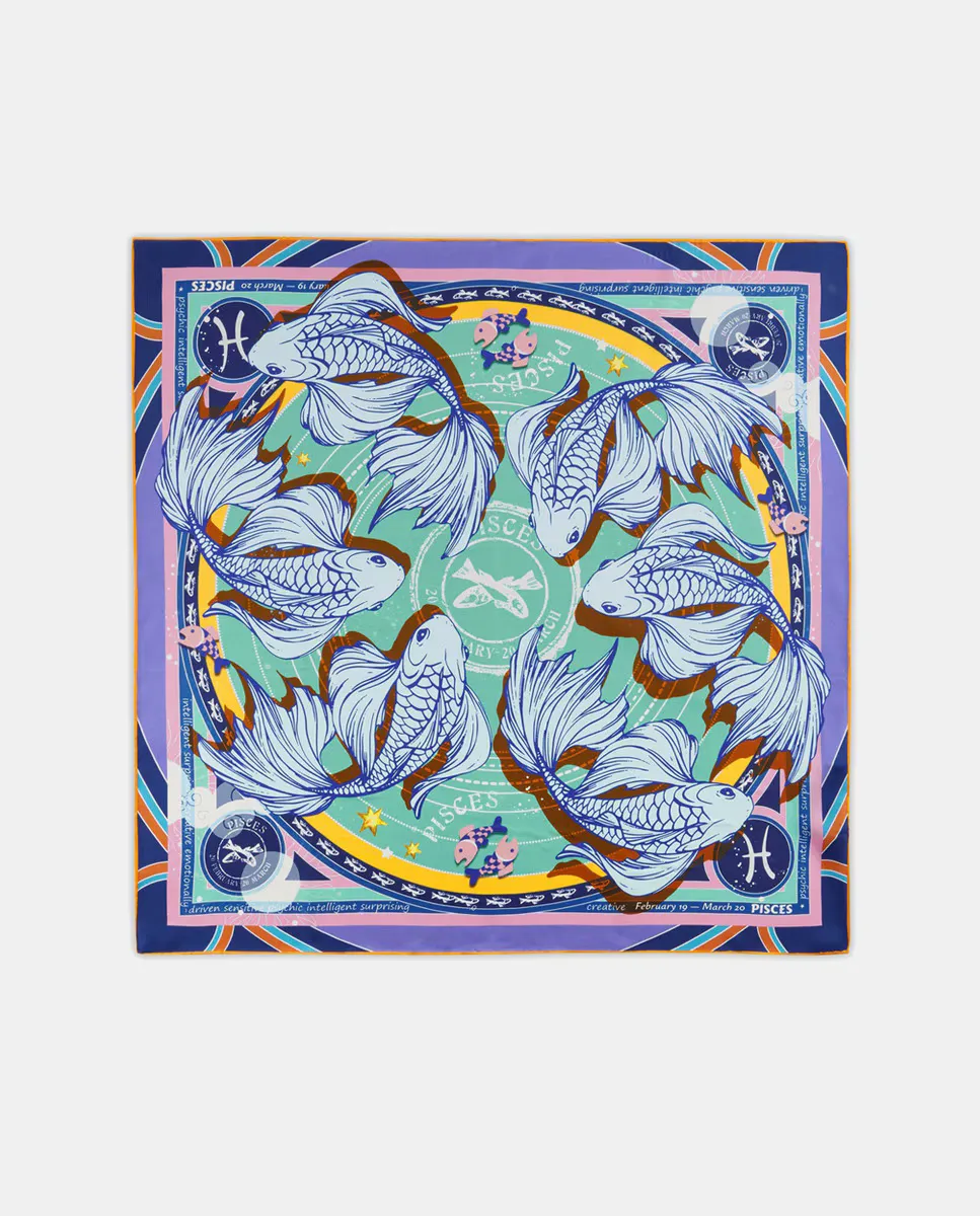 Эксклюзивный шарф из чистого шелка со знаками зодиака Codello, бирюзовый
Эксклюзивный шарф из чистого шелка со знаками зодиака Codello, бирюзовый