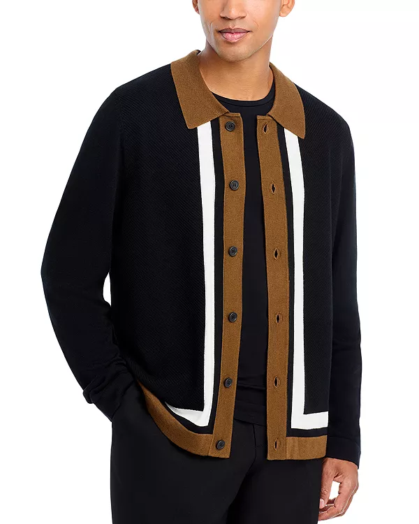 Свитер с цветными блоками и пуговицами Hugo, черный
Свитер с цветными блоками и пуговицами Hugo, черный