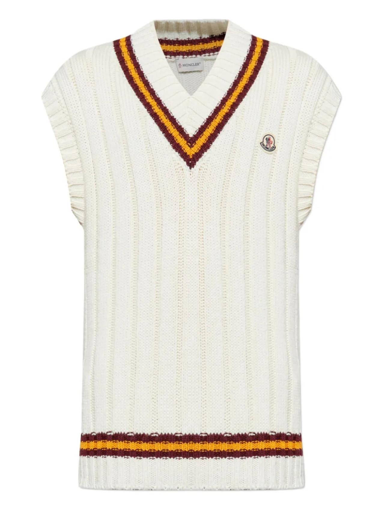 Жилет с V-образным вырезом Moncler, белый
Жилет с V-образным вырезом Moncler, белый
