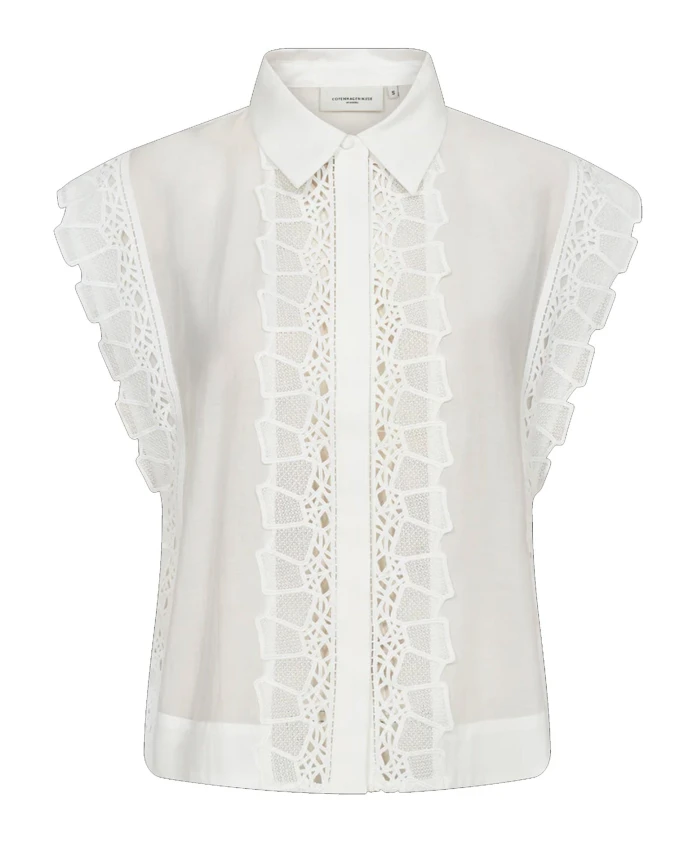 Элегантная белая блузка с кружевом Copenhagen Muse, белый
Элегантная белая блузка с кружевом Copenhagen Muse, белый