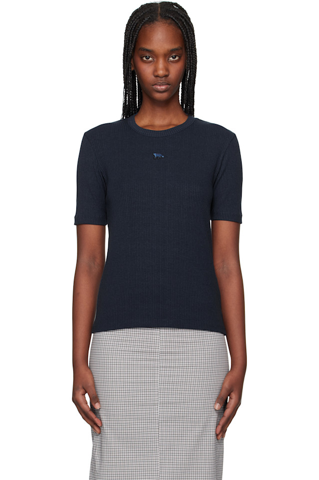 Футболка с ребрами "Baby fox" облегающего кроя Maison Kitsuné, синий
Футболка с ребрами "Baby fox" облегающего кроя Maison Kitsuné, синий