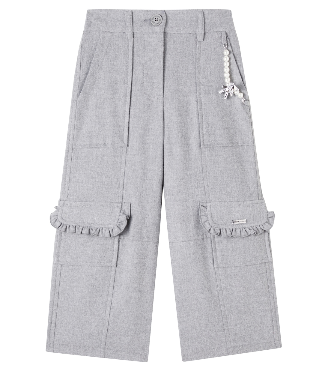 Брюки из хлопкового флиса с отделкой Monnalisa, Grigio
Брюки из хлопкового флиса с отделкой Monnalisa, Grigio