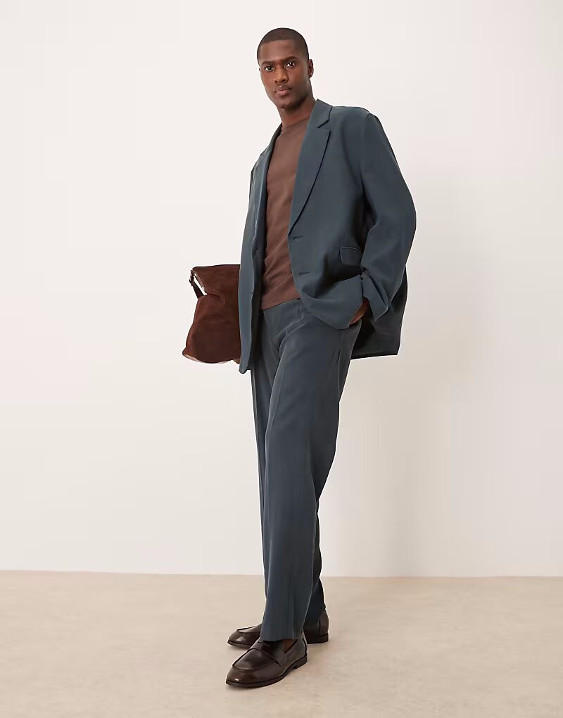 Эластичные прямые брюки синего цвета Asos Design
Эластичные прямые брюки синего цвета Asos Design