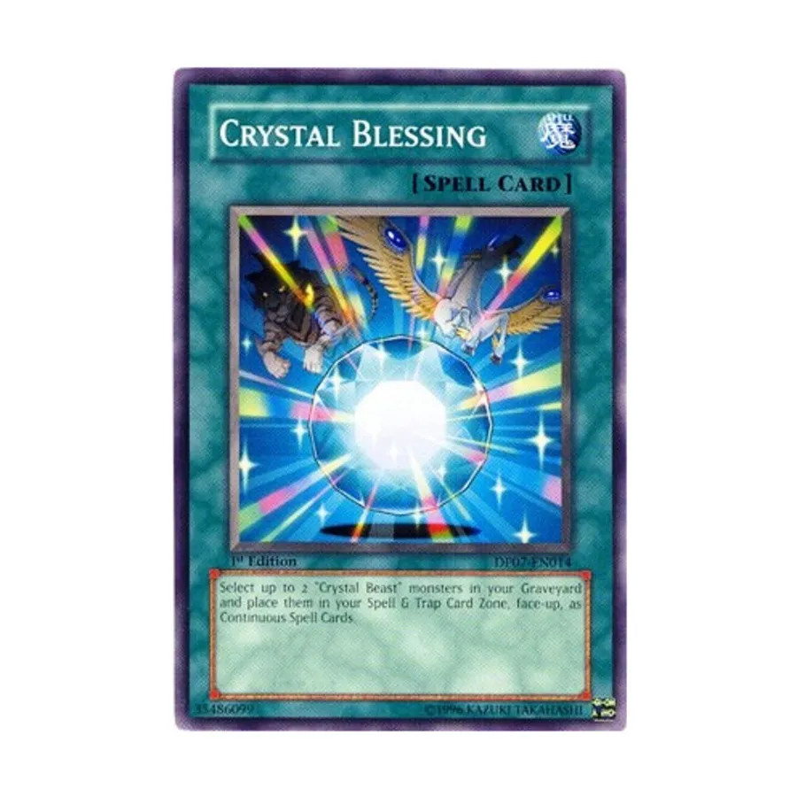 CCG Кристальное благословение (обычное), Yu-Gi-Oh - Duelist Pack - Jesse Anderson - Singles
CCG Кристальное благословение (обычное), Yu-Gi-Oh - Duelist Pack - Jesse Anderson - Singles