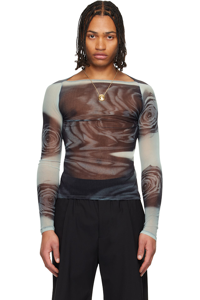 Jean Paul Gaultier Сине-Серый верх "серые размытые розы"
Jean Paul Gaultier Сине-Серый верх "серые размытые розы"