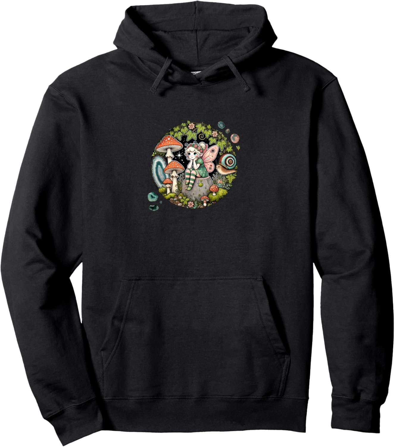 Худи с иллюстрацией милой феи и ее друга-улитки Vintage Snail Lovers Bubb, черный
Худи с иллюстрацией милой феи и ее друга-улитки Vintage Snail Lovers Bubb, черный