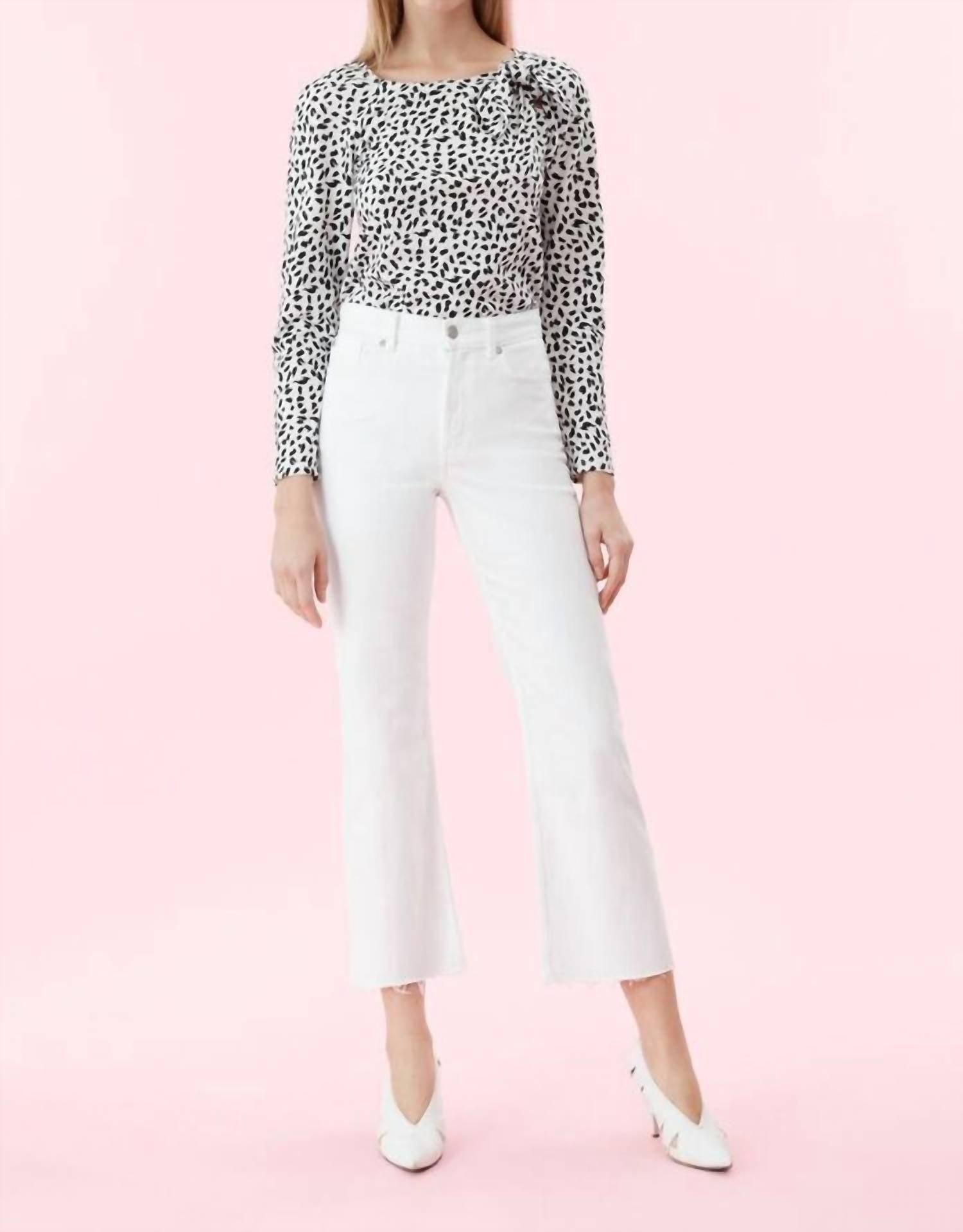 Укороченные джинсы Ines Kick Boot High Rise белого цвета Rebecca Taylor
Укороченные джинсы Ines Kick Boot High Rise белого цвета Rebecca Taylor