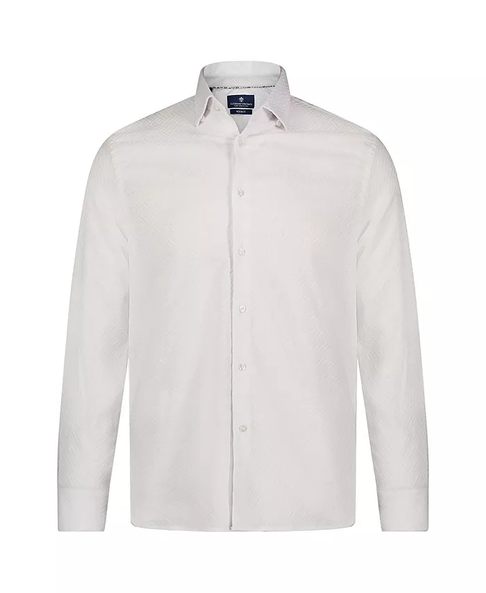 Мужская белая рубашка с принтом ZigZag Luchiano Visconti, белый
Мужская белая рубашка с принтом ZigZag Luchiano Visconti, белый