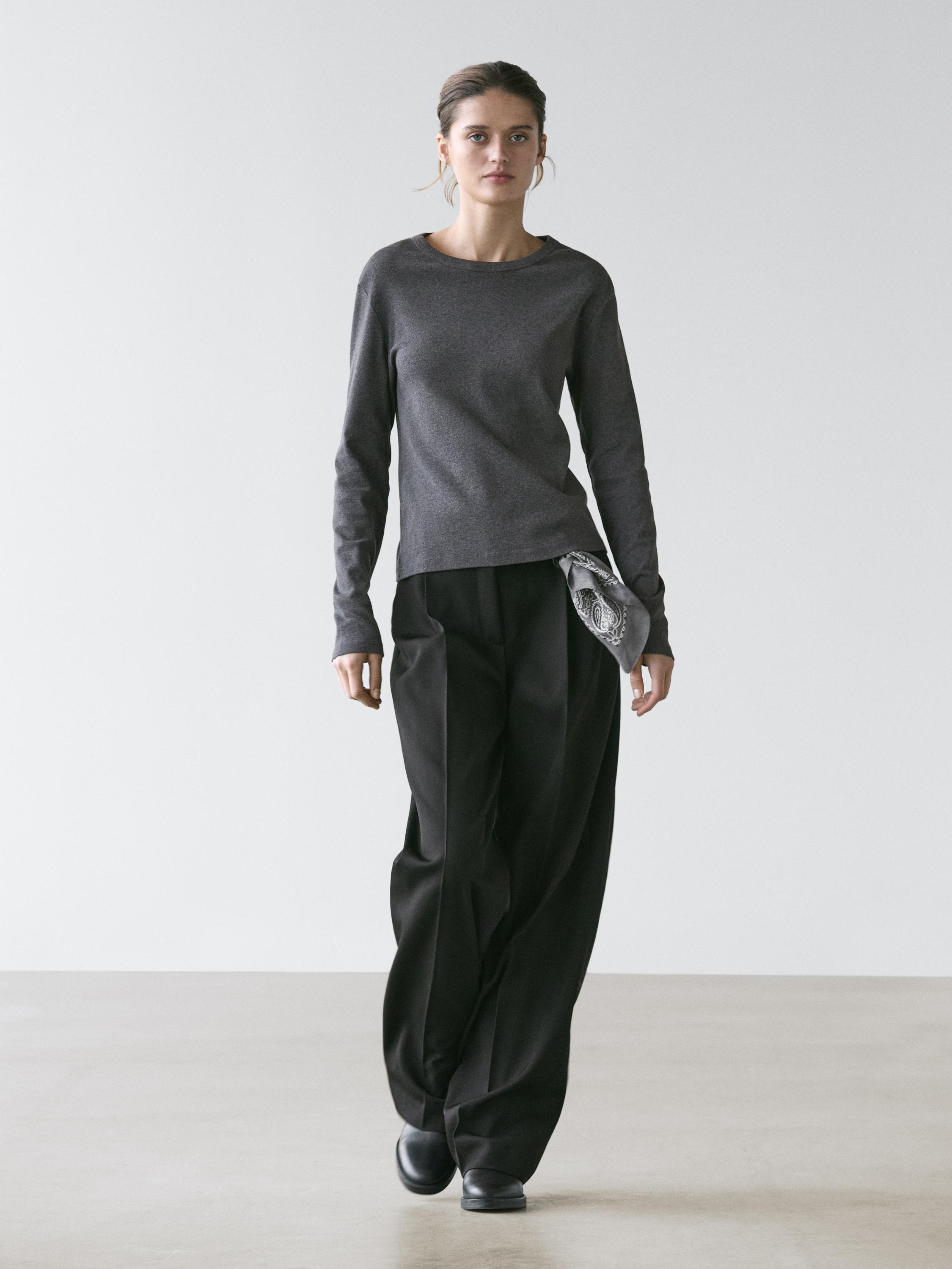 Меланжевая ребристая футболка с длинным рукавом Massimo Dutti, anthracite grey, Черный, Меланжевая ребристая футболка с длинным рукавом Massimo Dutti, anthracite grey
Меланжевая ребристая футболка с длинным рукавом Massimo Dutti, anthracite grey, Черный, Меланжевая ребристая футболка с длинным рукавом Massimo Dutti, anthracite grey