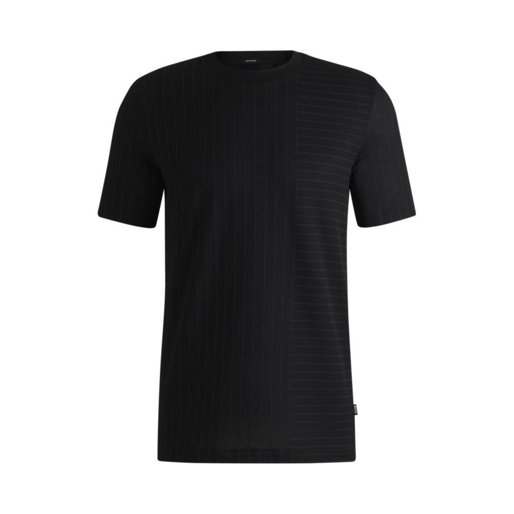 Футболка из мерсеризованного хлопка с разноцветными полосками BOSS, черный
Футболка из мерсеризованного хлопка с разноцветными полосками BOSS, черный