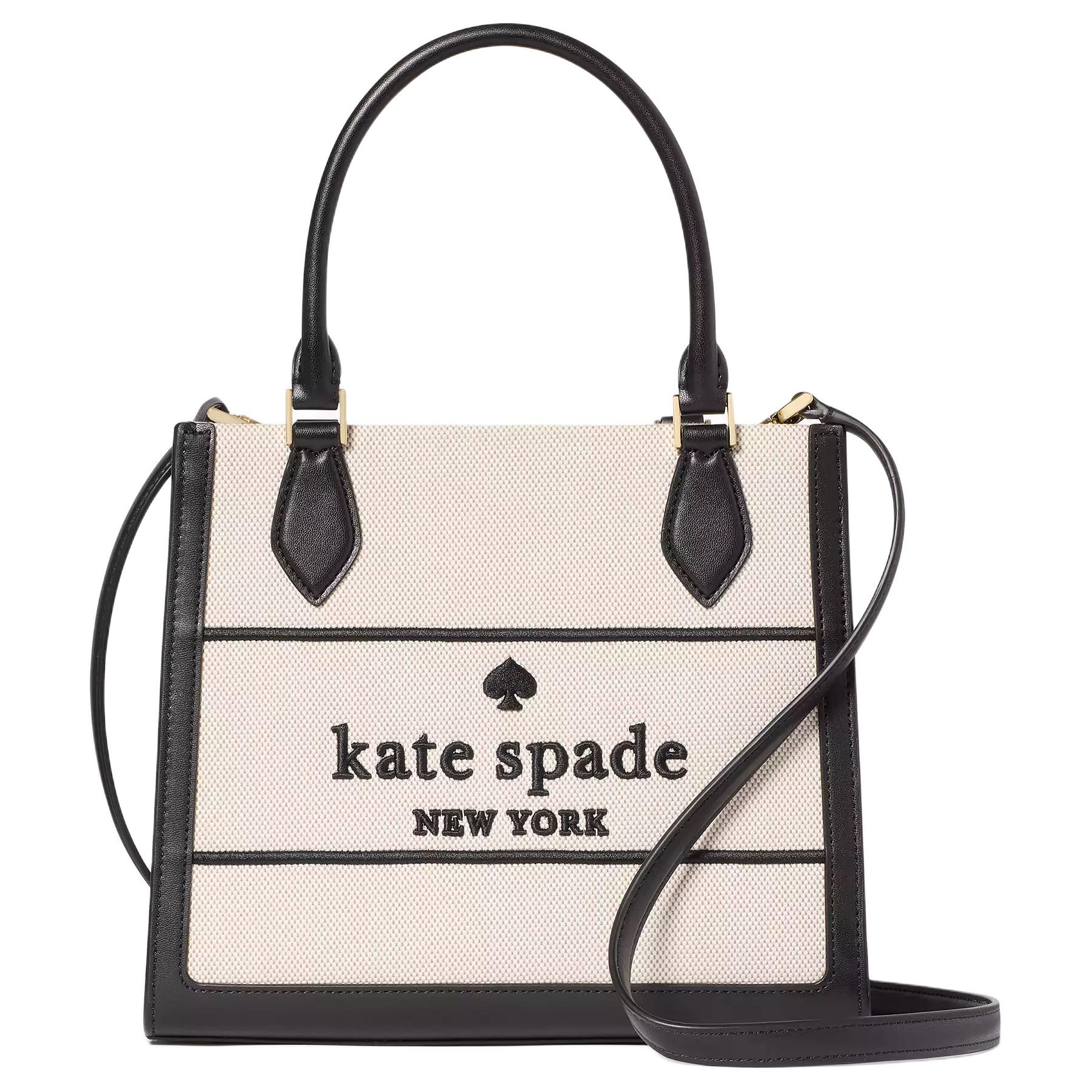 Kate Spade Сумка-тоут из холста с отделкой из гладкой кожи, сумка для покупок, сумка на одно плечо, маленькая женская, черная с разноцветными элементами
Kate Spade Сумка-тоут из холста с отделкой из гладкой кожи, сумка для покупок, сумка на одно плечо, маленькая женская, черная с разноцветными элементами