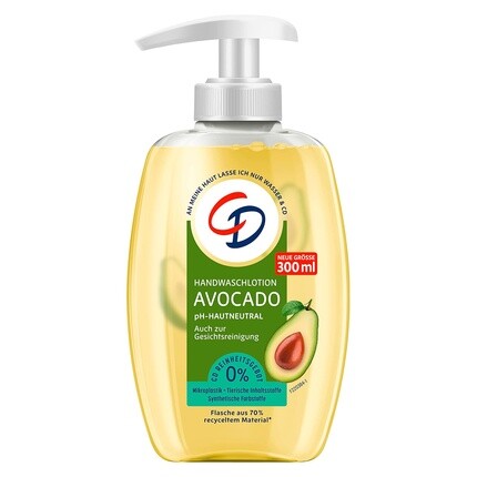 CD Avocado Wash Lotion в дозаторе 300 мл - Питательный лосьон для увлажнения и очищения - Веганский и без мыла 300 мл
CD Avocado Wash Lotion в дозаторе 300 мл - Питательный лосьон для увлажнения и очищения - Веганский и без мыла 300 мл