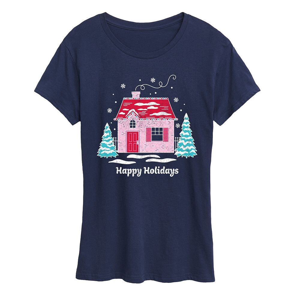 Женская розовая футболка с рисунком Holiday House Licensed Character, темно-синий
Женская розовая футболка с рисунком Holiday House Licensed Character, темно-синий