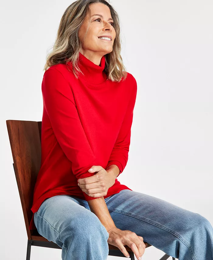 Женский водолазный свитер с длинным рукавом, созданный для Macy's Style & Co, красный
Женский водолазный свитер с длинным рукавом, созданный для Macy's Style & Co, красный