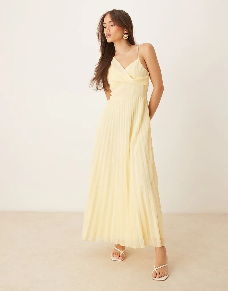 Платье миди ASOS DESIGN с драпированным лифом и плиссировкой цвета пахты
Платье миди ASOS DESIGN с драпированным лифом и плиссировкой цвета пахты