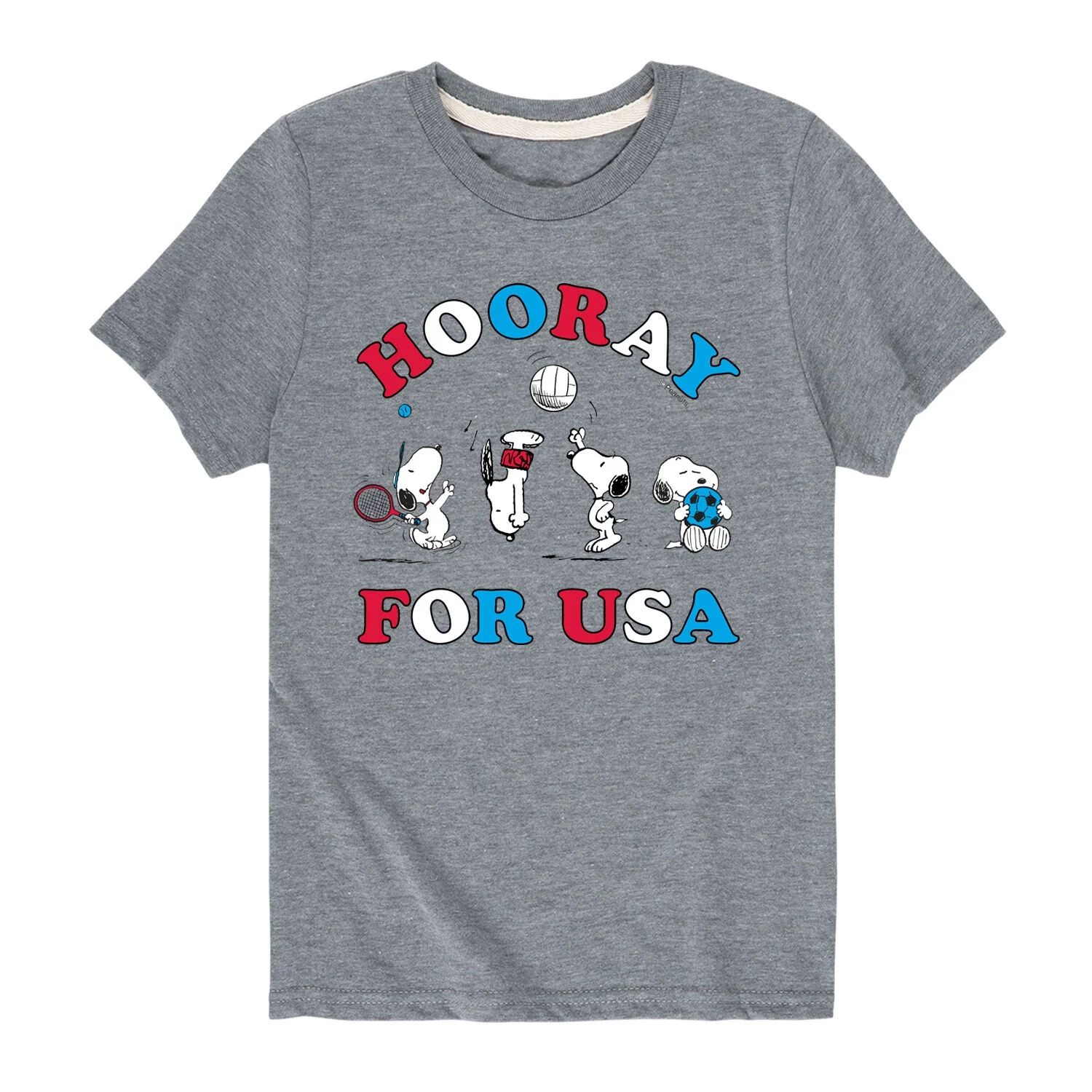 Футболка Peanuts Hooray For USA для мальчиков 8–20 лет с графическим рисунком Licensed Character
Футболка Peanuts Hooray For USA для мальчиков 8–20 лет с графическим рисунком Licensed Character