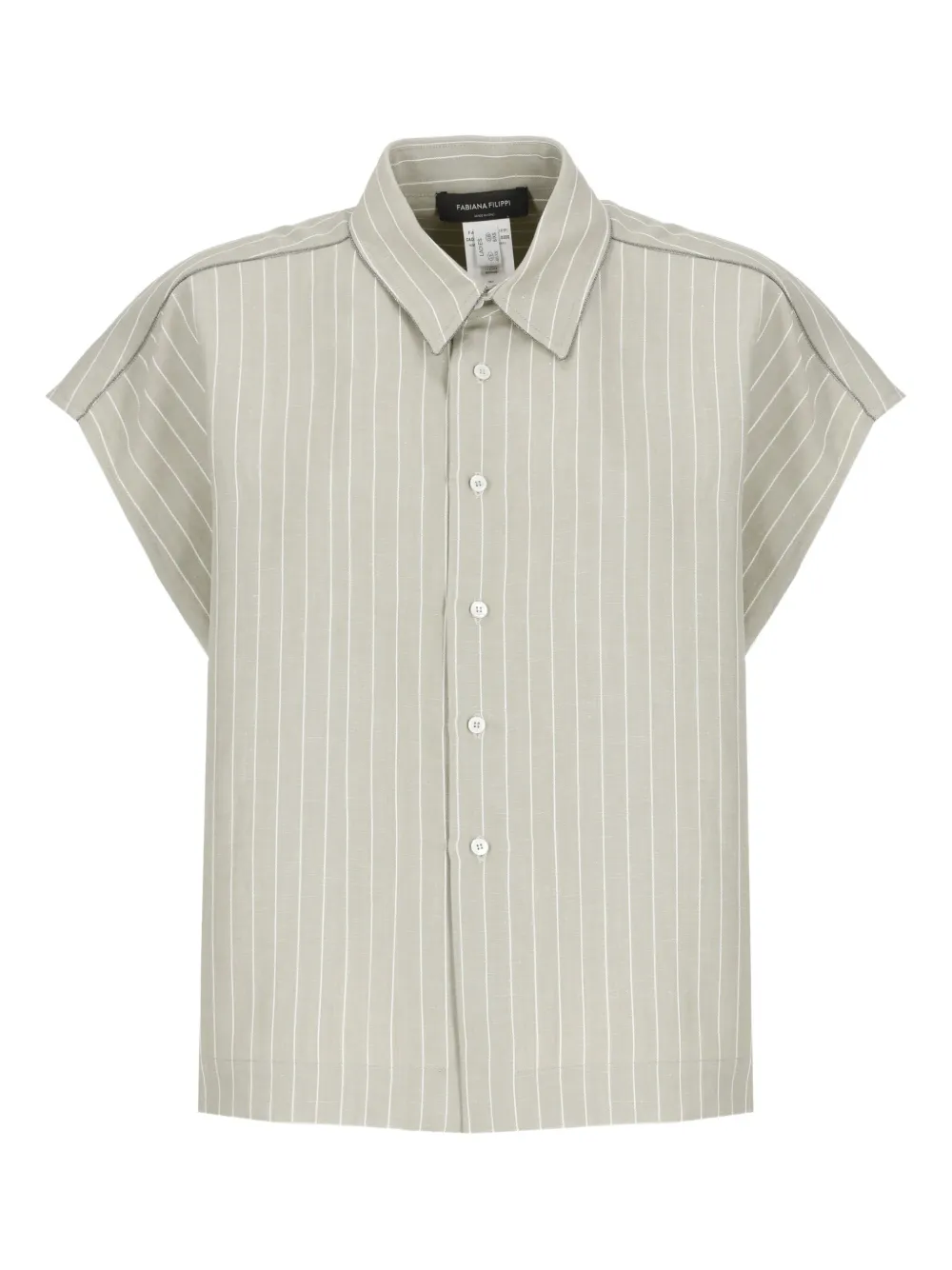 Полосатая рубашка на пуговицах Fabiana Filippi, нейтральный
Полосатая рубашка на пуговицах Fabiana Filippi, нейтральный