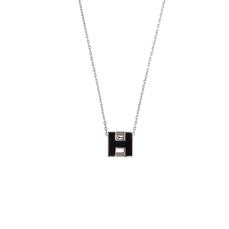 HERMES Ожерелье Cage D'H Palladium Plated Women's Black
HERMES Ожерелье Cage D'H Palladium Plated Women's Black