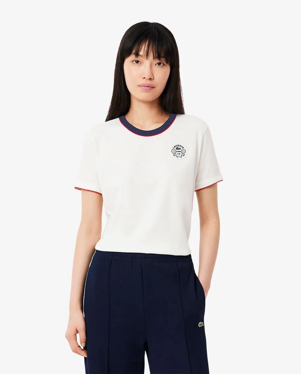 Женская теннисная футболка Classic Badge Ultra Dry с коротким рукавом Lacoste, белый
Женская теннисная футболка Classic Badge Ultra Dry с коротким рукавом Lacoste, белый