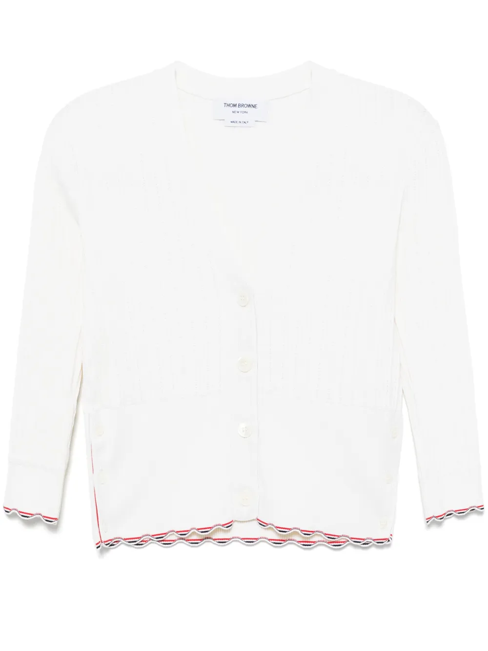 Кардиган с V-образным вырезом THOM BROWNE
Кардиган с V-образным вырезом THOM BROWNE