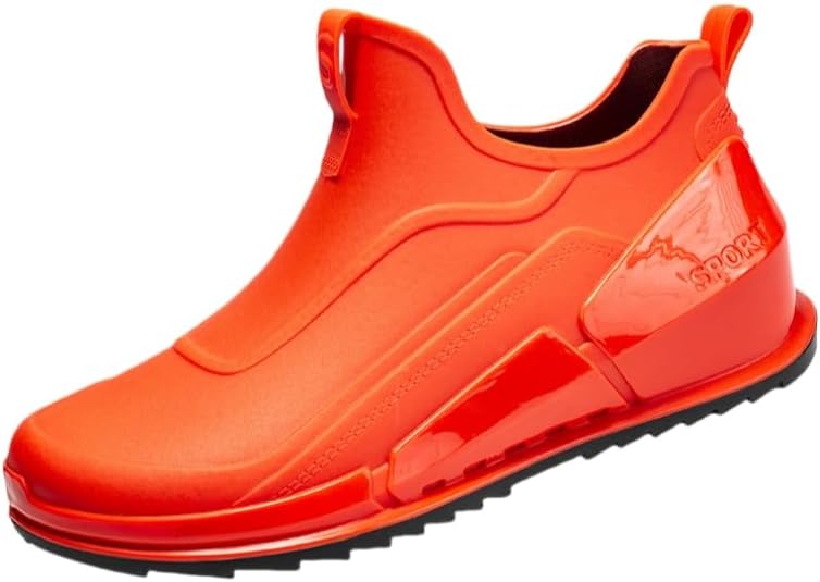 Мужские модные резиновые сапоги SPKFHD - короткие сапоги с толстой подошвой и верхом из ПВХ - удобные и легкие - подходят для использования на улице или для повседневной носки, оранжевый
Мужские модные резиновые сапоги SPKFHD - короткие сапоги с толстой подошвой и верхом из ПВХ - удобные и легкие - подходят для использования на улице или для повседневной носки, оранжевый