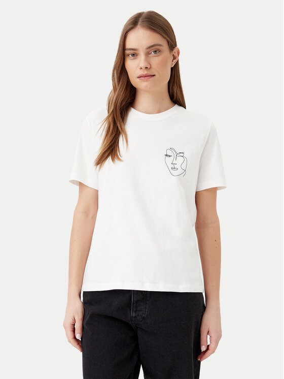 Футболка обычного кроя Sybilla 14103247 Vila, белый 
Футболка обычного кроя Sybilla 14103247 Vila, белый