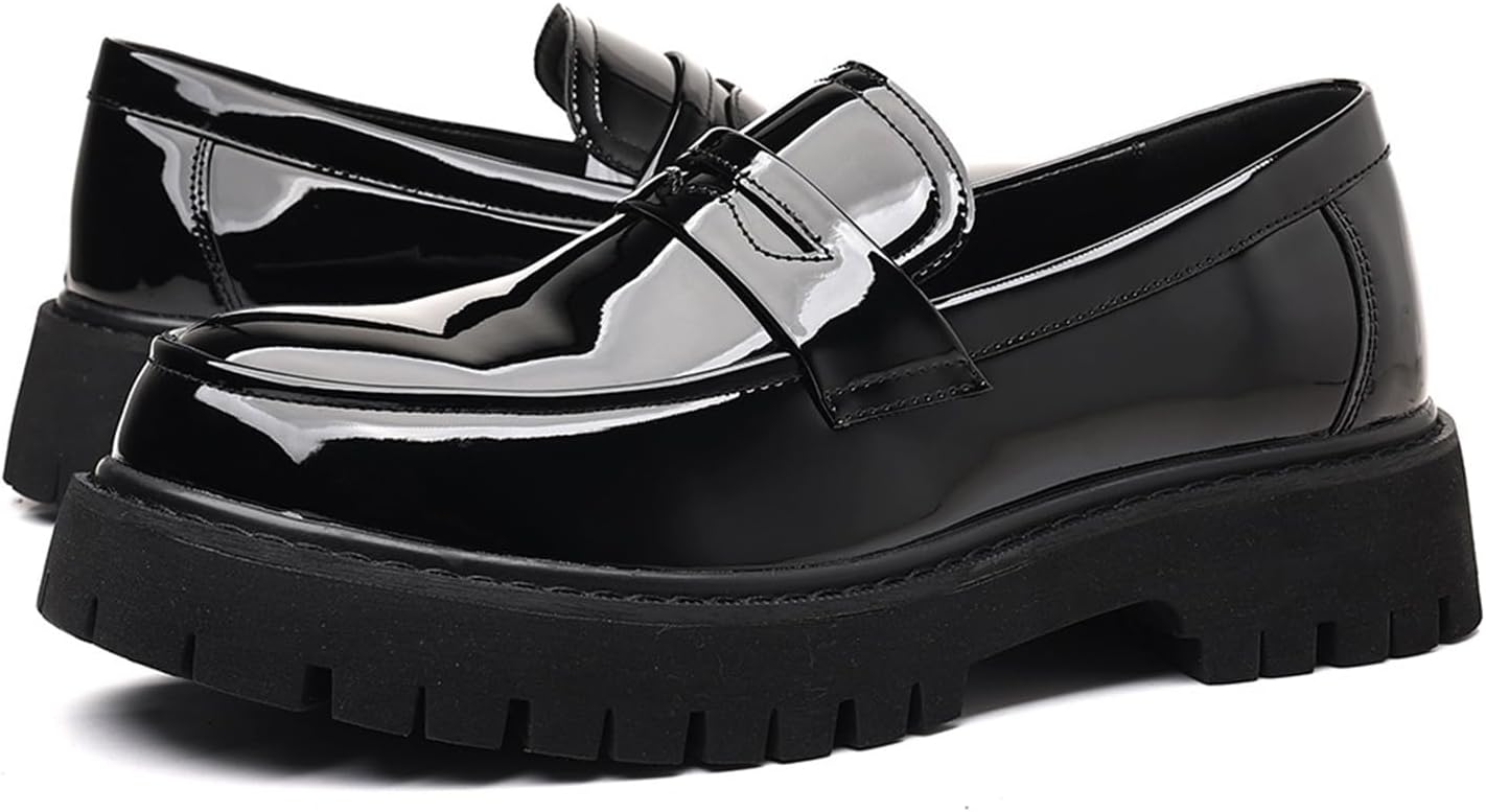 Мужские кожаные массивные слипоны-пенни лоферы на платформе Классические деловые и повседневные туфли Dmgyck, черный
Мужские кожаные массивные слипоны-пенни лоферы на платформе Классические деловые и повседневные туфли Dmgyck, черный