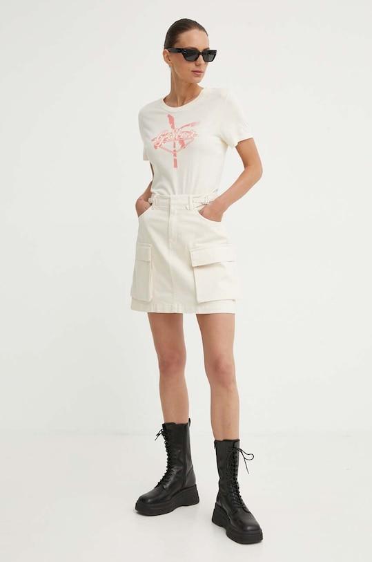 Хлопковая футболка G-Star, бежевый
Хлопковая футболка G-Star, бежевый