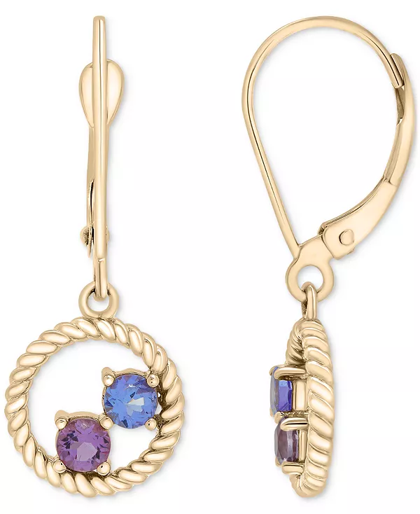 Круглые серьги-подвески с танзанитом (1/4 карата) и аметистом «Роза де Франс» (1/5 карата) из стерлингового серебра с покрытием из 14-каратного золота Macy'S, tanzanite
Круглые серьги-подвески с танзанитом (1/4 карата) и аметистом «Роза де Франс» (1/5 карата) из стерлингового серебра с покрытием из 14-каратного золота Macy'S, tanzanite