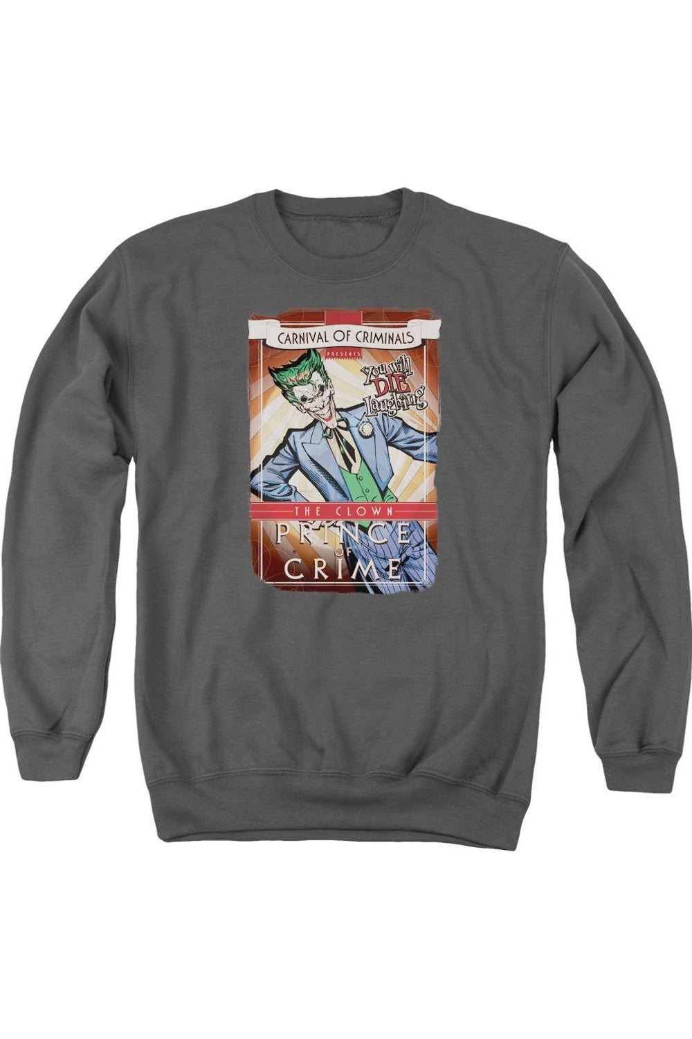 Толстовка Batman Clown Prince для взрослых с круглым вырезом Gildan, цвет charcoal
Толстовка Batman Clown Prince для взрослых с круглым вырезом Gildan, цвет charcoal