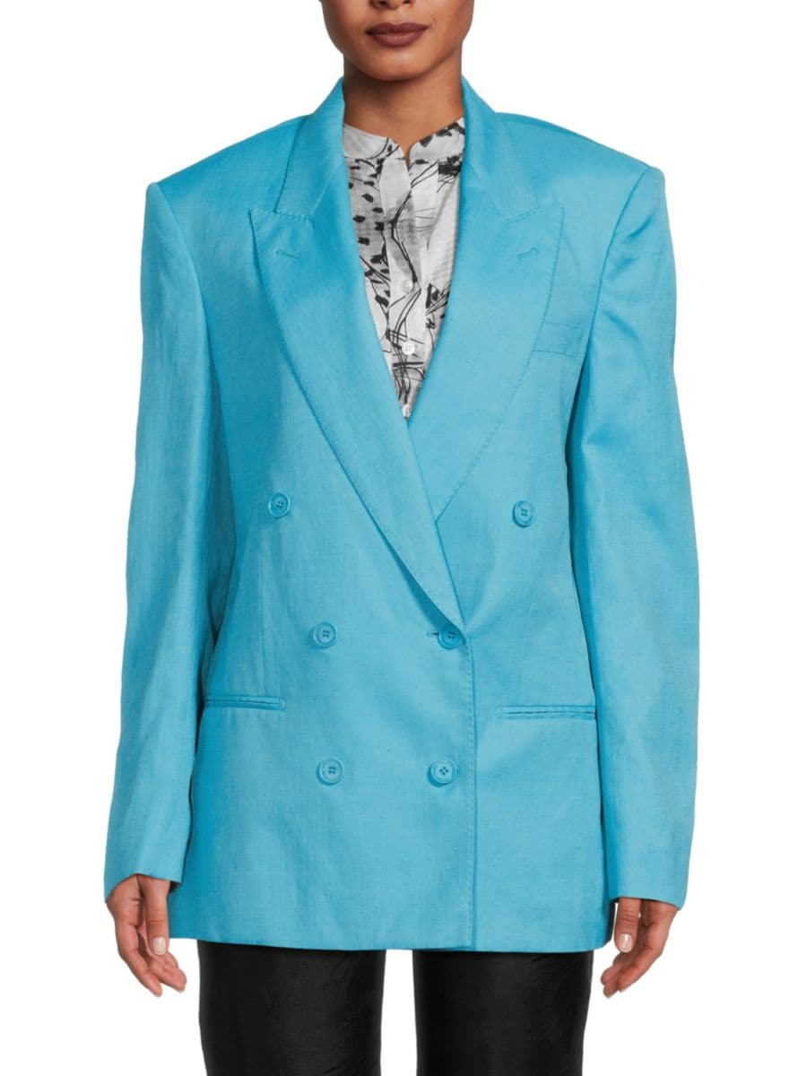 Двубортный блейзер свободного кроя Stella McCartney, цвет Aqua
Двубортный блейзер свободного кроя Stella McCartney, цвет Aqua