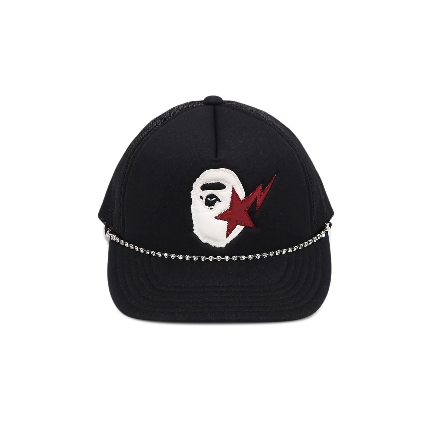 BAPE Sta Ape Head Кожаная сетчатая кепка с нашивками, цвет Черный
BAPE Sta Ape Head Кожаная сетчатая кепка с нашивками, цвет Черный