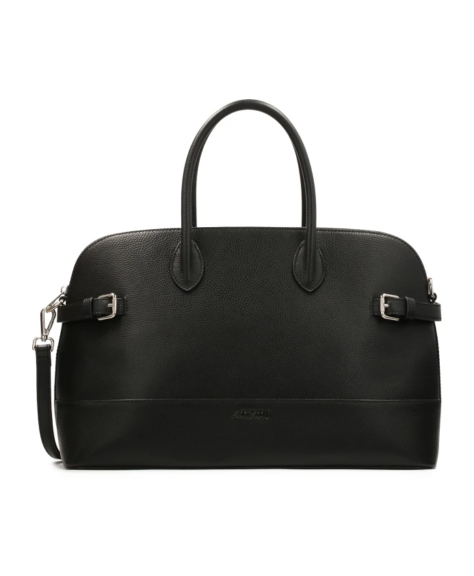 Кожаная сумочка с ремешками по бокам Kazar, черный
Кожаная сумочка с ремешками по бокам Kazar, черный