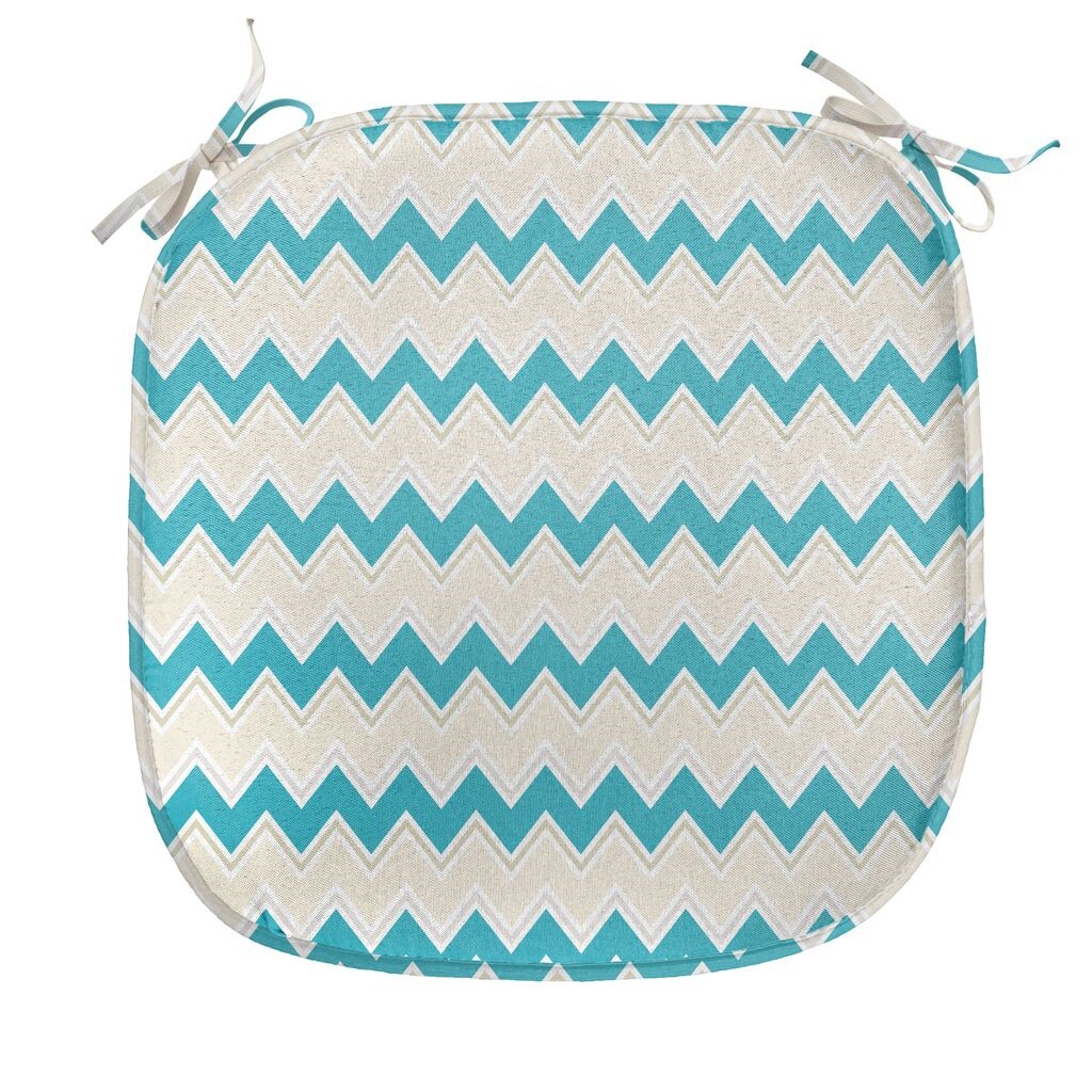 ABAKUHAUS Бирюзовая подушка для обеденного стула, Zig Zag Chevron Classic, декоративная водонепроницаемая подушка с ремнями для кухонных сидений, 40 см x 40 см, кремово-бирюзовый, бежевый
ABAKUHAUS Бирюзовая подушка для обеденного стула, Zig Zag Chevron Classic, декоративная водонепроницаемая подушка с ремнями для кухонных сидений, 40 см x 40 см, кремово-бирюзовый, бежевый