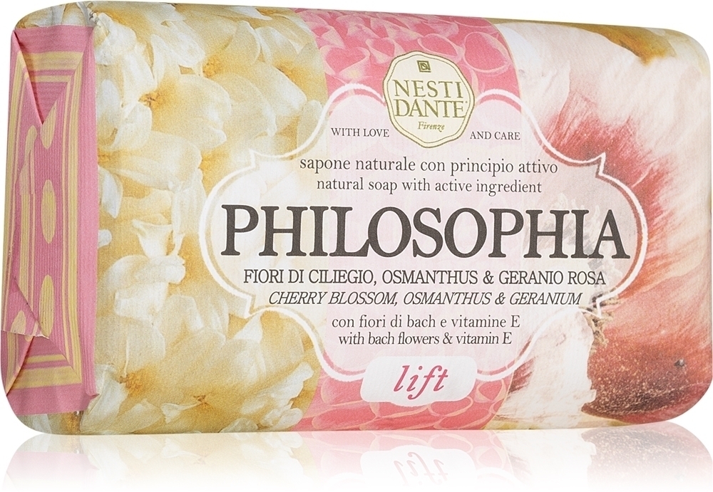 Натуральное мыло Philosophia Lift с цветами Баха и витаминами А и Е Nesti Dante, 250 гр
Натуральное мыло Philosophia Lift с цветами Баха и витаминами А и Е Nesti Dante, 250 гр