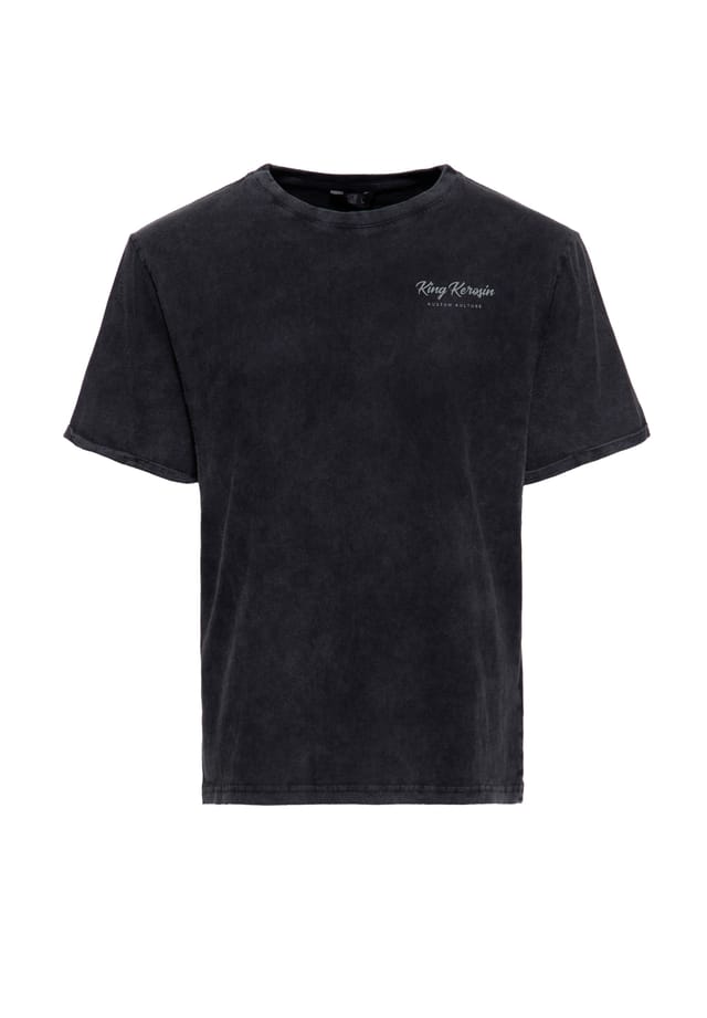 Футболка с принтом и специальной кислотной стиркой kustom kulture King Kerosin, черный
Футболка с принтом и специальной кислотной стиркой kustom kulture King Kerosin, черный