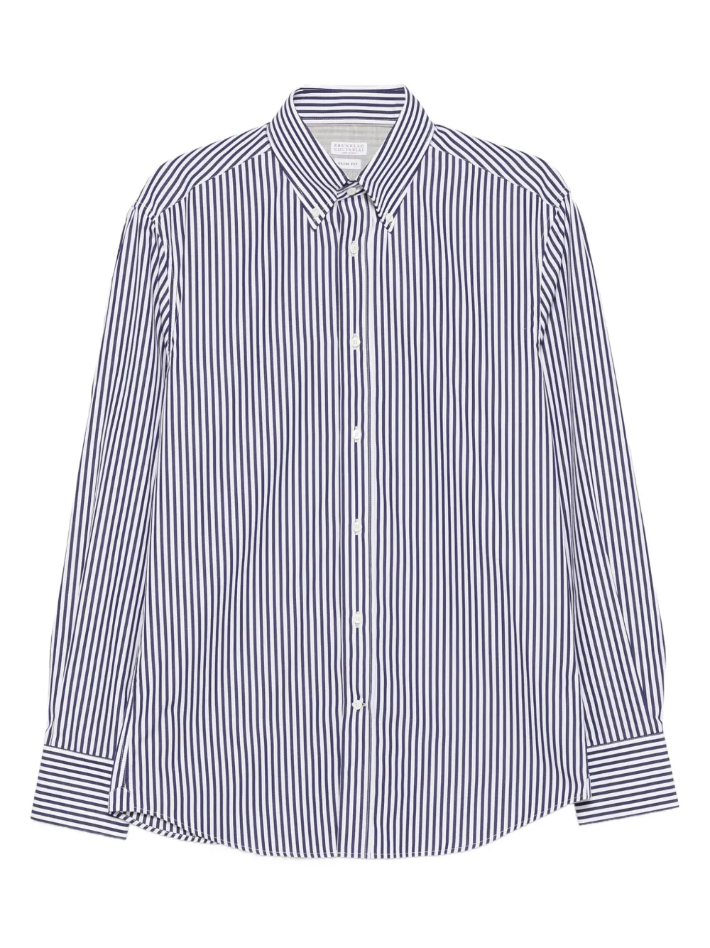Полосатая рубашка с длинными рукавами Brunello Cucinelli, синий
Полосатая рубашка с длинными рукавами Brunello Cucinelli, синий