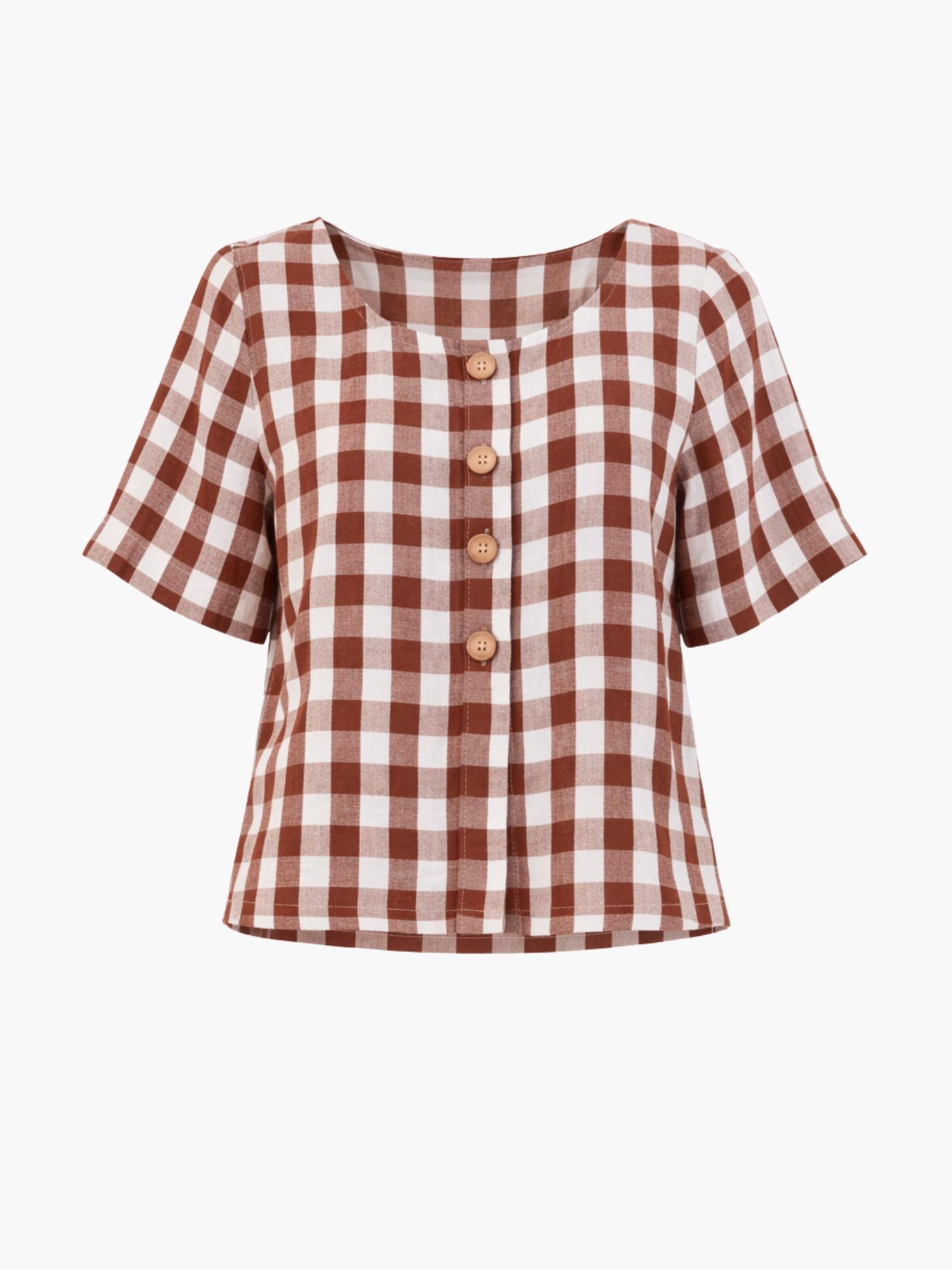 AmourLinen Блузка 'Maeve' в коричневом цвете
AmourLinen Блузка 'Maeve' в коричневом цвете