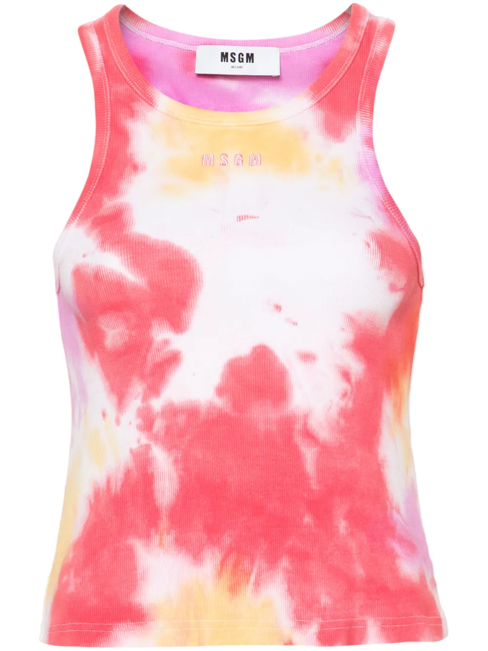 Топ в рубчик с принтом тай-дай MSGM, розовый
Топ в рубчик с принтом тай-дай MSGM, розовый
