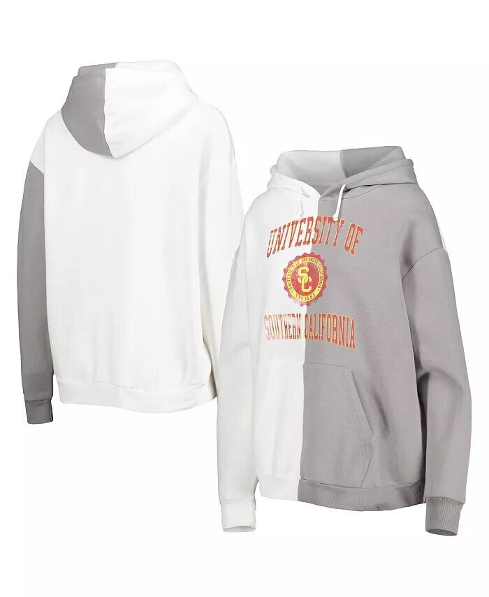 Женский пуловер с капюшоном USC Trojans серого и белого цвета с разрезом Gameday Couture
Женский пуловер с капюшоном USC Trojans серого и белого цвета с разрезом Gameday Couture