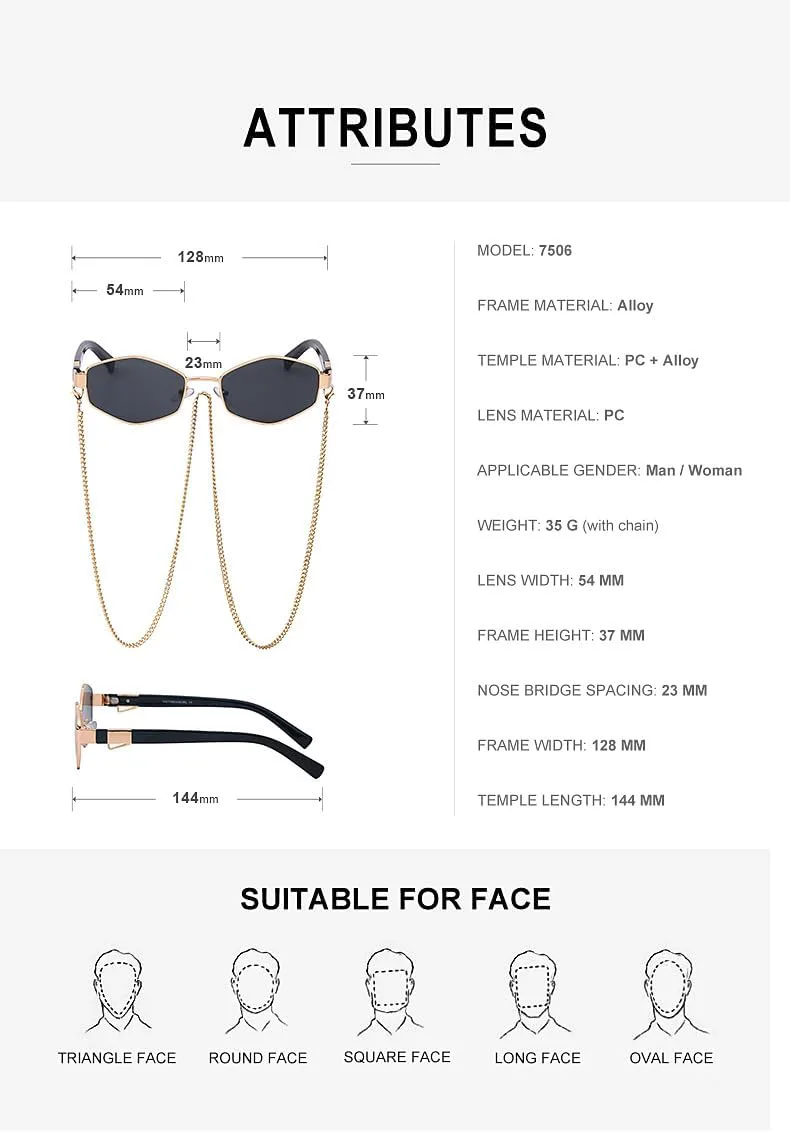 Корейские солнцезащитные очки в оправе с нерегулярной цепочкой — ретро-тренд 2000 года, защита от УФ-излучения UV400, незаменимый модный аксессуар DHJKLUJO, 3
Корейские солнцезащитные очки в оправе с нерегулярной цепочкой — ретро-тренд 2000 года, защита от УФ-излучения UV400, незаменимый модный аксессуар DHJKLUJO, 3