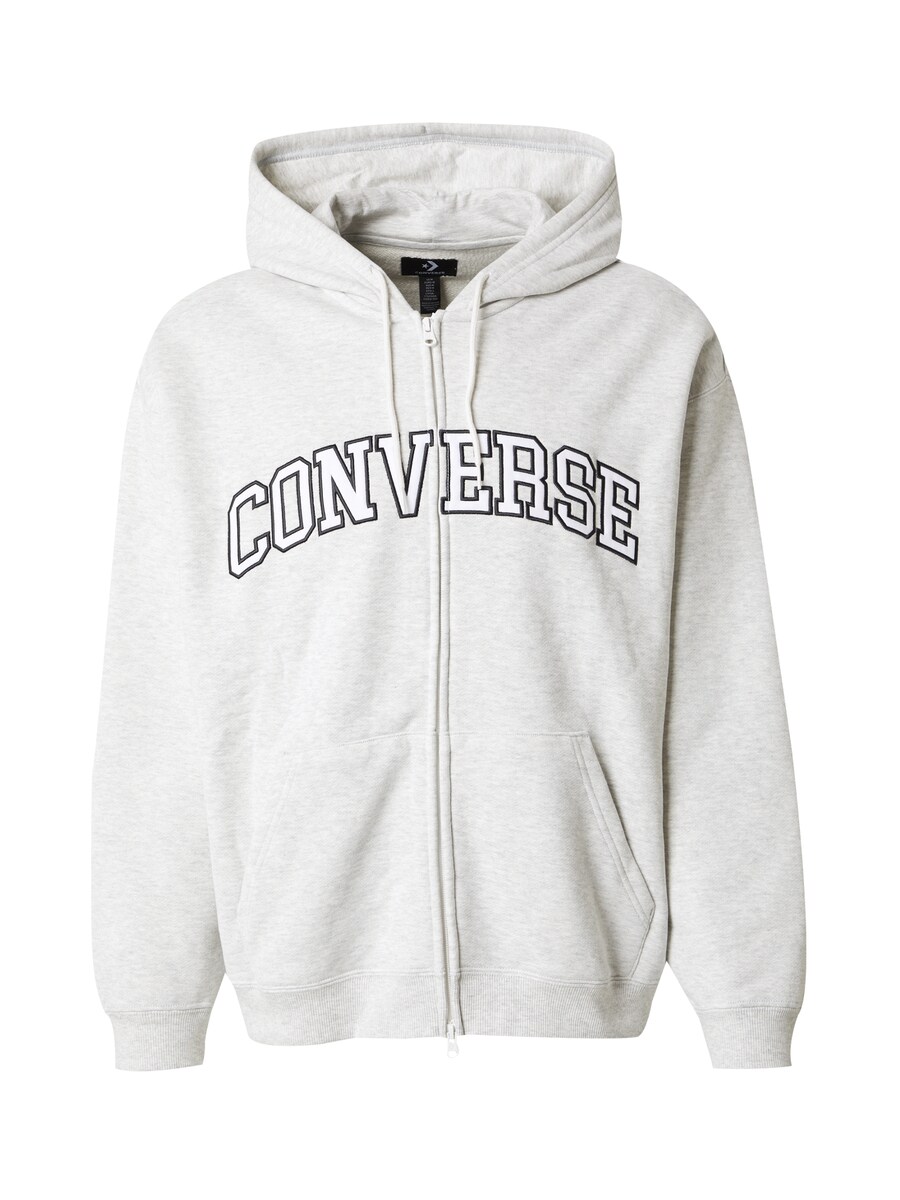 Толстовка с капюшоном на молнии CONVERSE RETRO CHUCK, светло-серый 
Толстовка с капюшоном на молнии CONVERSE RETRO CHUCK, светло-серый