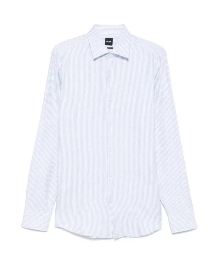 Рубашка приталенного кроя из полосатой ткани, смесовой с льном. Hugo, синий
Рубашка приталенного кроя из полосатой ткани, смесовой с льном. Hugo, синий