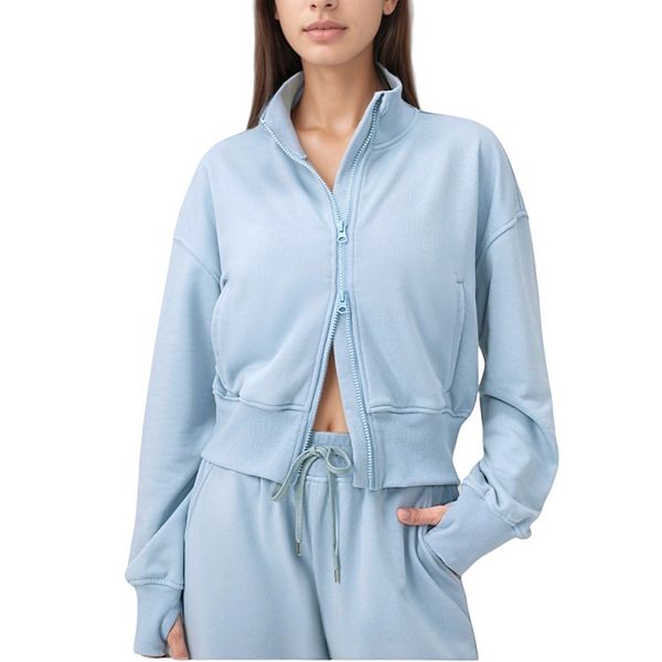 Женская укороченная куртка-бомбер на молнии с высоким воротником и длинными рукавами Anna-Kaci, Light Blue
Женская укороченная куртка-бомбер на молнии с высоким воротником и длинными рукавами Anna-Kaci, Light Blue