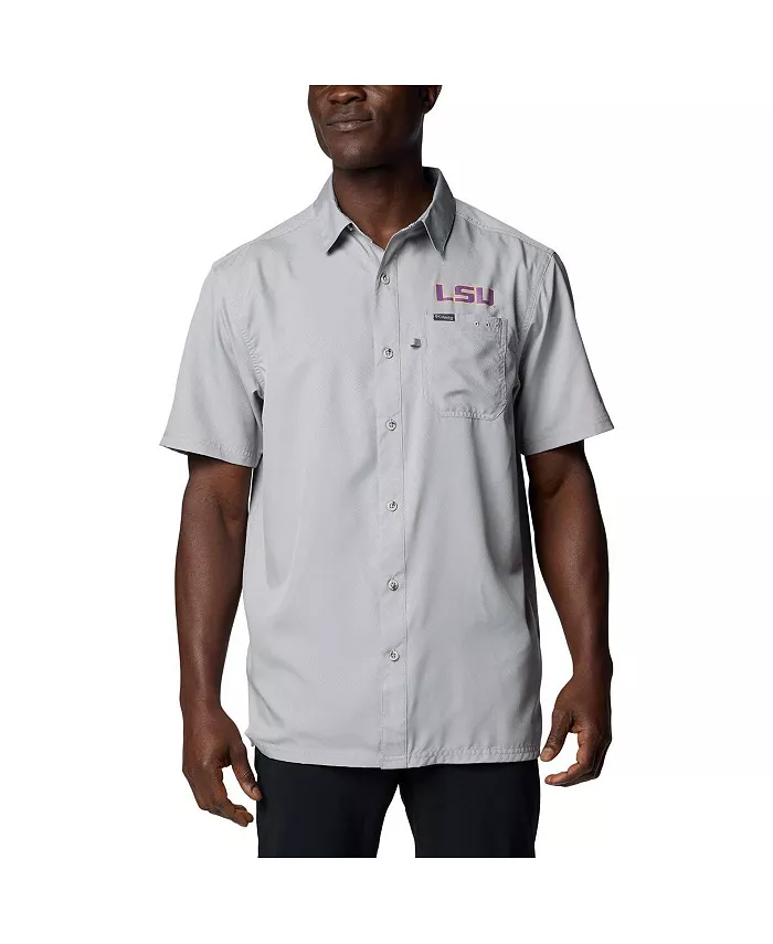 Мужская серая рубашка LSU Tigers PFG Slack Tide Omni-Shade с пуговицами в стиле кэмп Columbia
Мужская серая рубашка LSU Tigers PFG Slack Tide Omni-Shade с пуговицами в стиле кэмп Columbia