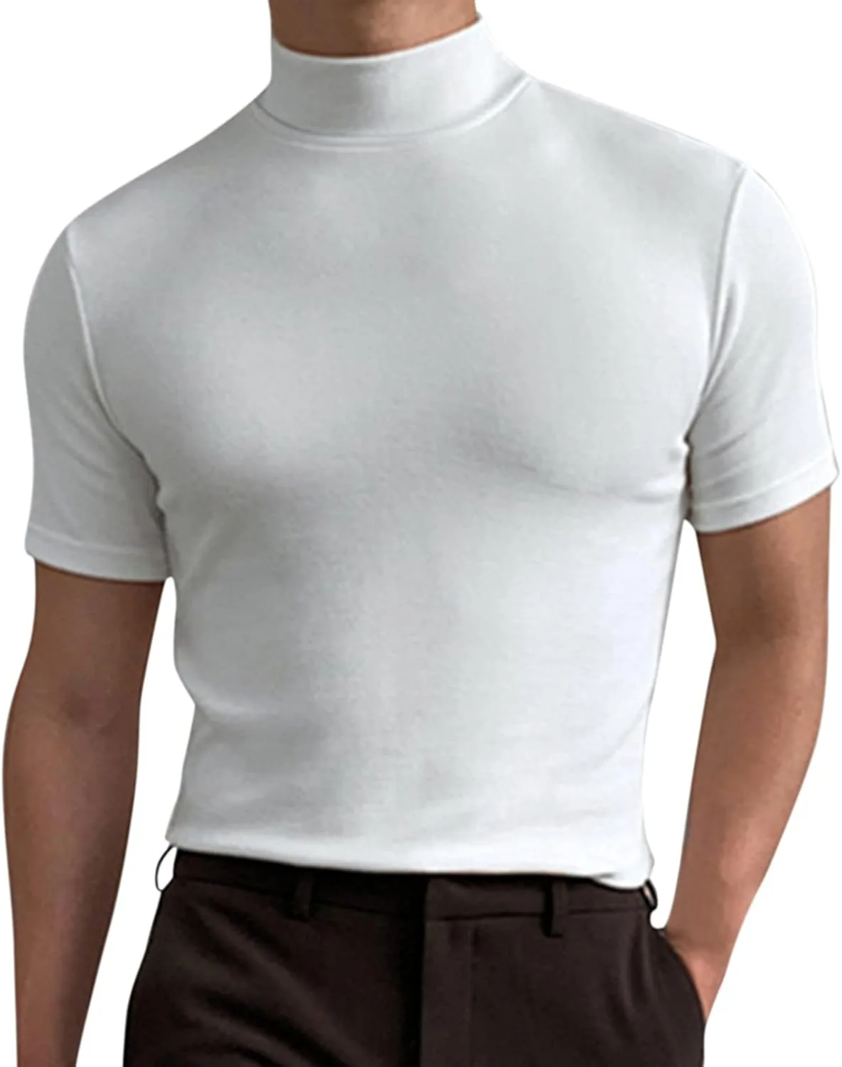 Футболка летняя мужская Mock Turtleneck с коротким рукавом
Футболка летняя мужская Mock Turtleneck с коротким рукавом